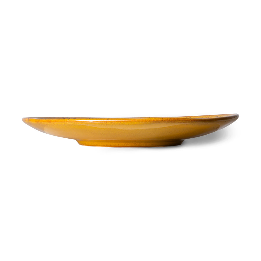 yellow colored stoneware side plate