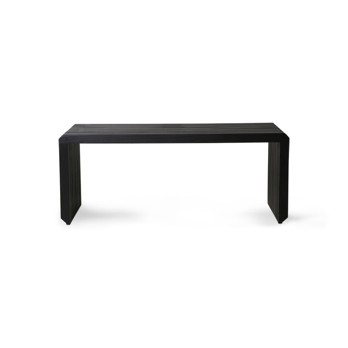 HK Living USA Slatted — MZM4984 wood handmade black bench USA HKliving