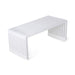 hand made wooden bench in white 