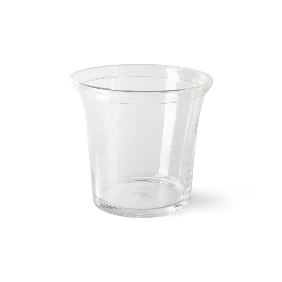 solid glass planter