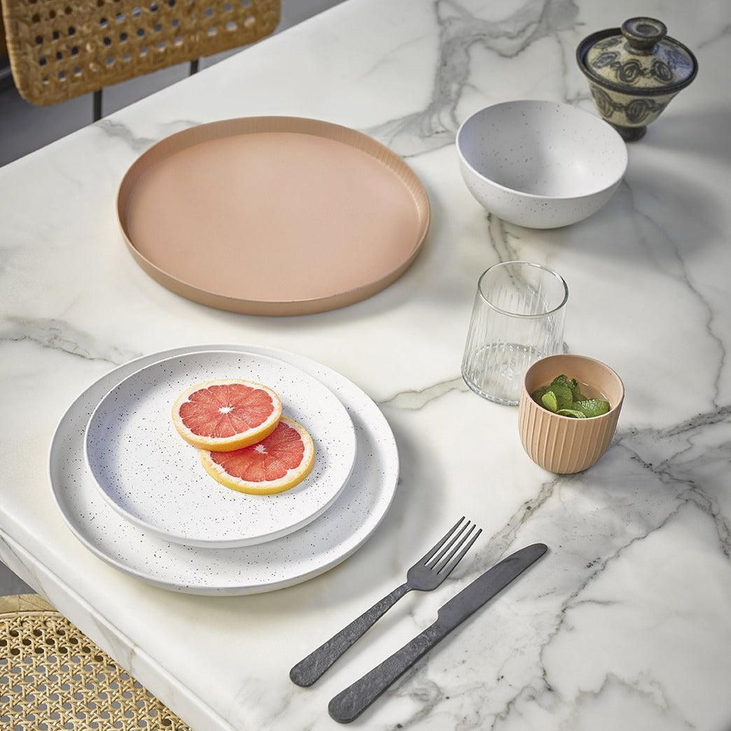 Bold & Basic ceramics | white speckled bowl | set of 2