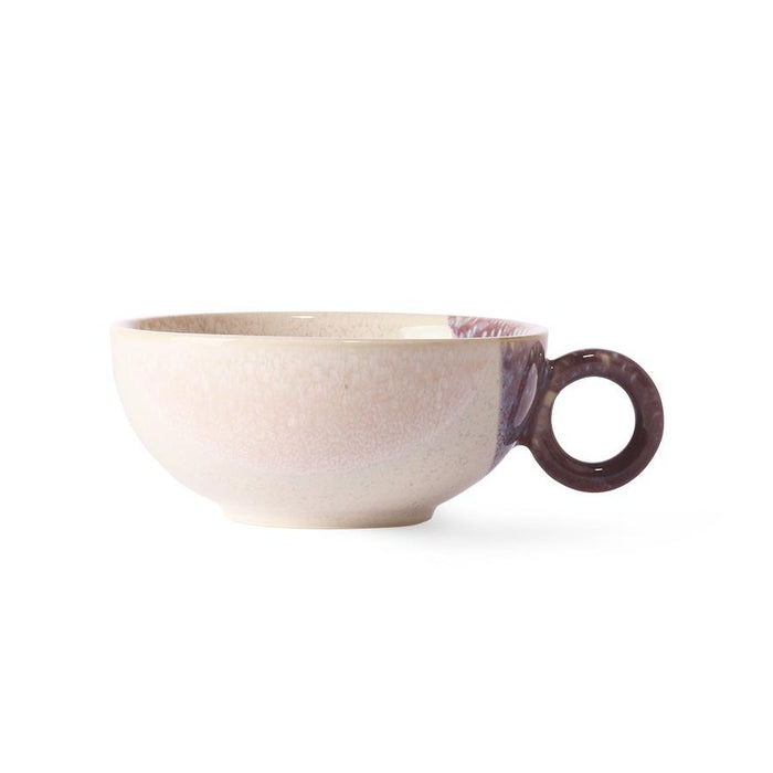 tea cup made from fine china in soft pastel colors