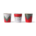 set of 3 ceramics mugs in Christmas colors