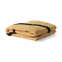 soft woven throw blanket ochre 