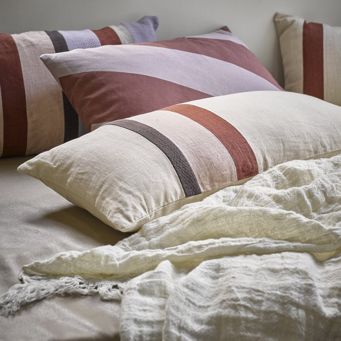 linen bedding in soft colors
