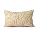cream colored lumbar pillow with natural colored stitched lines