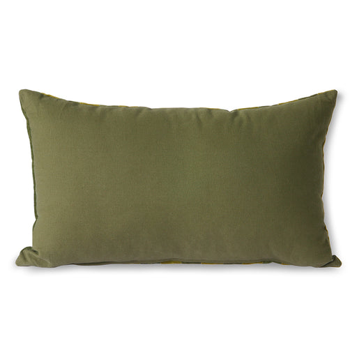 back of a green lumbar pillow