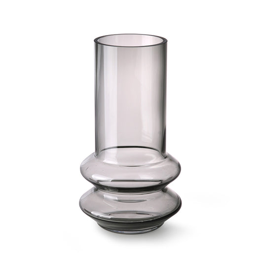 mid century modern style grey glass flower vase