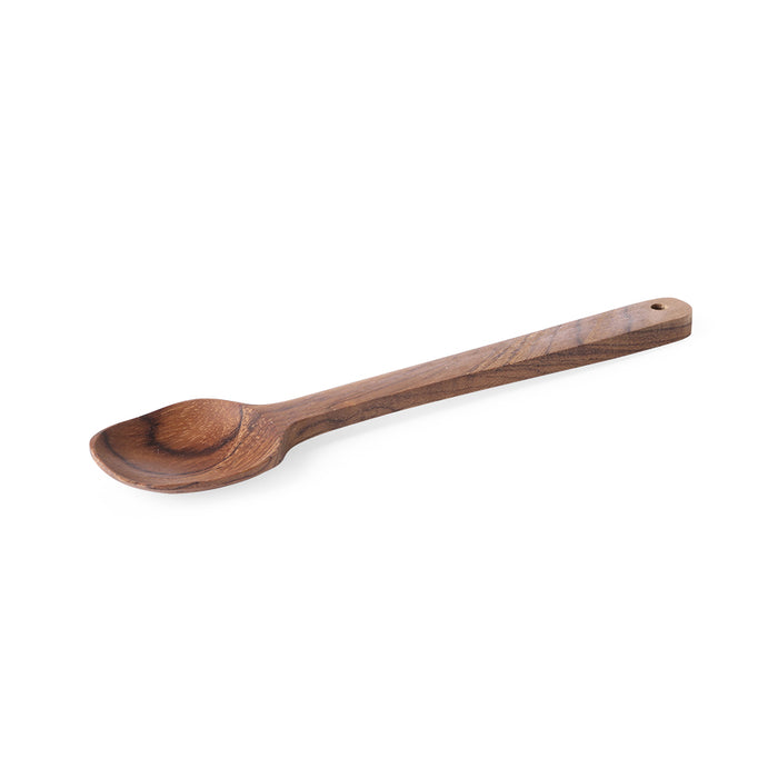small spoon made from teak wood
