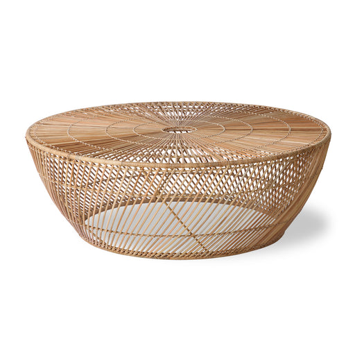 natural rattan, wicker round handwoven coffee table