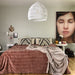 bedroom with art work and medium size hkliving usa white wicker basket light