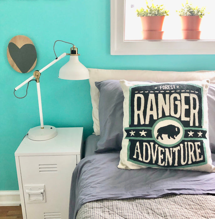 STBR | hand embroidered throw pillow - Forest Ranger