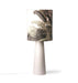 cone shaped grey base and lampshade with jungle print