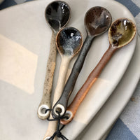 set of 4 ceramic teaspoons