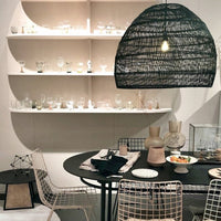 big black basket pendant light