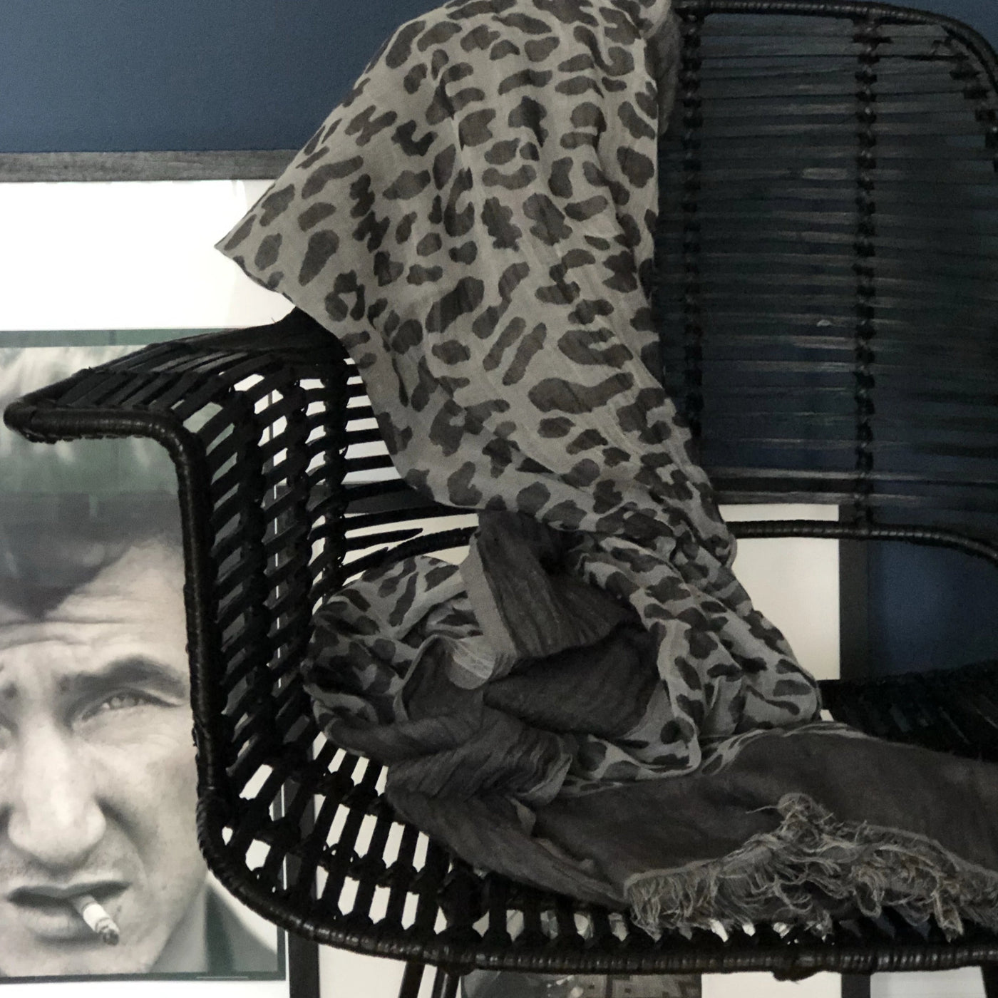 HK Living USA RAT0041 black rattan tub chair made from natural rattan