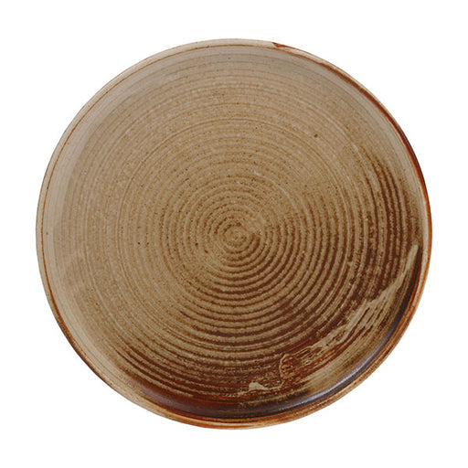 ceramic dinner plate in brown inspired by japanese kyoto