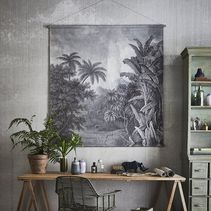 Betaling Engager bruge HKliving USA AWD8028 Wall chart - Jungle XXL super large grey tones