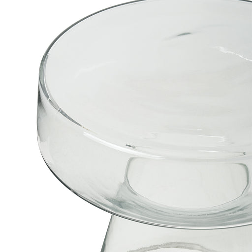 detail of glass accent table