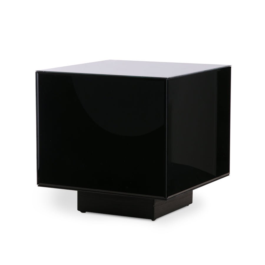 black mirror square side table