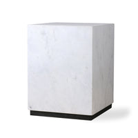 white marble side table