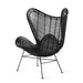 back of the hklving black rattan egg chair