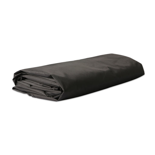 folded black polyester sofa cover