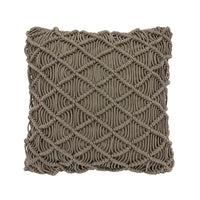 Macramé throw pillow - green