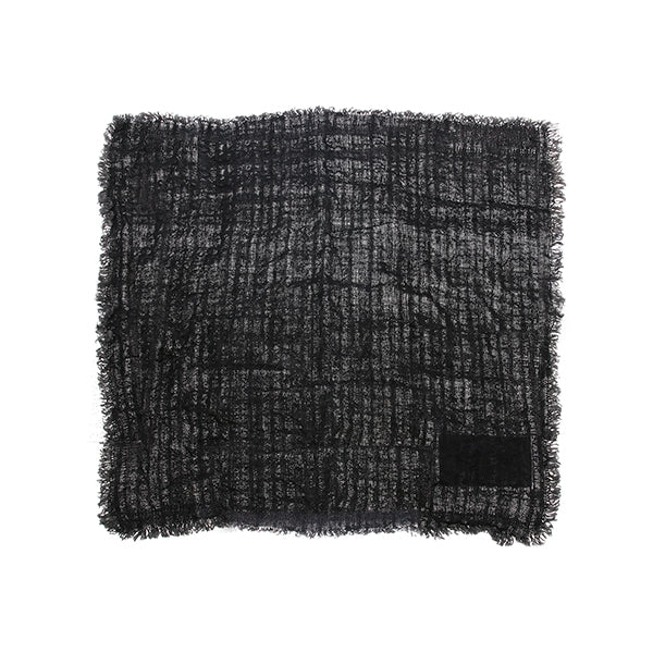 natural linen napkin with fringes in charcoal