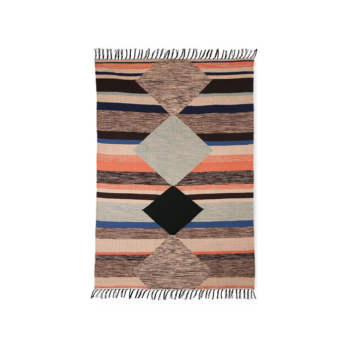 Handwoven indoor / outdoor rug multicolor