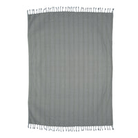 Brushed cotton throw blanket - gray