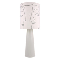 HK living VOL5040+VLK2018 lampshade with faces and grey base