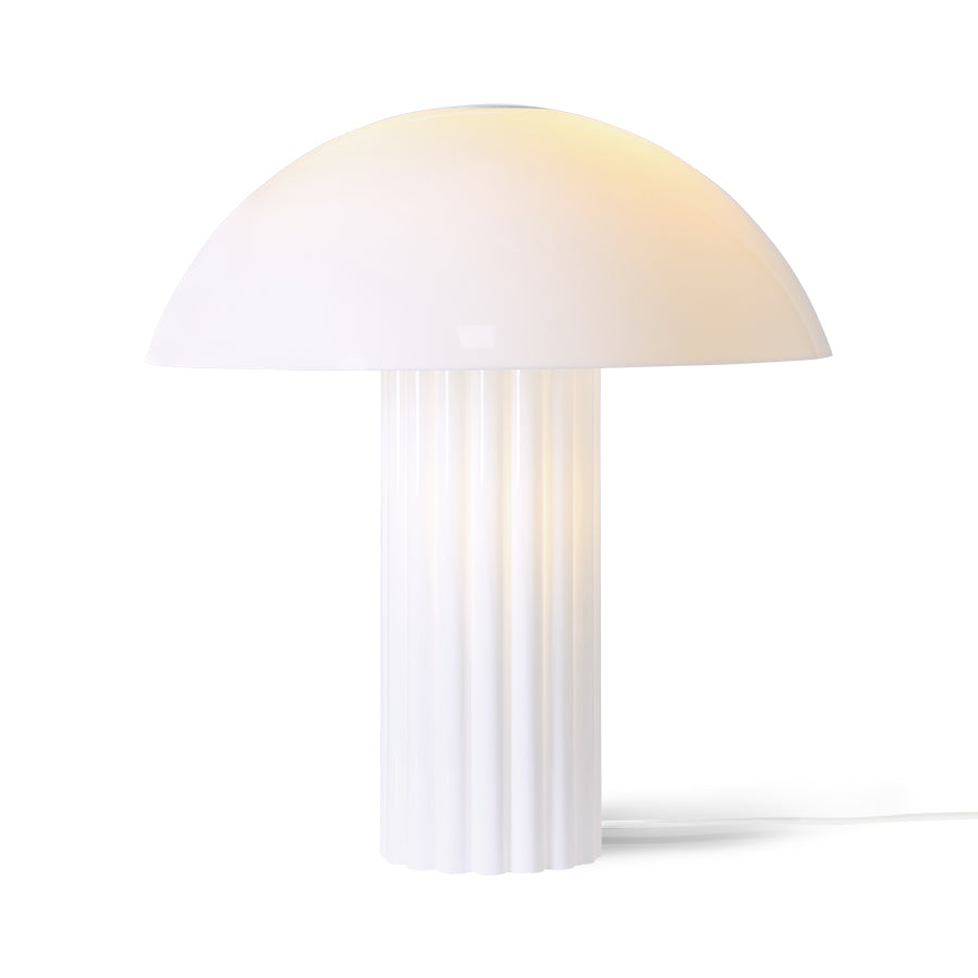 Acrylic cupola table lamp white