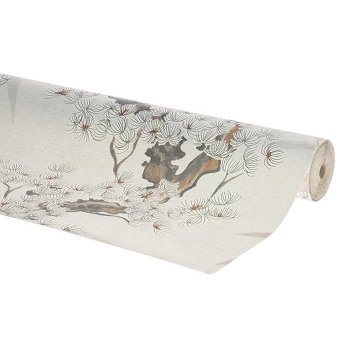 roll vinyl wall paper with retro cherry tree design